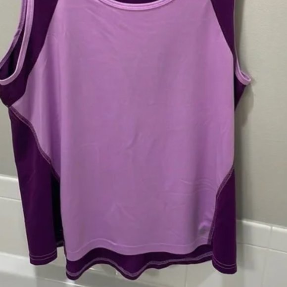 Tek Gear Two Tone Purple Pink Tank Large - Picture 6 of 6